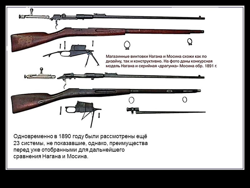 Одновременно в 1890 году были рассмотрены ещё 23 системы, не показавшие, однако, преимущества перед